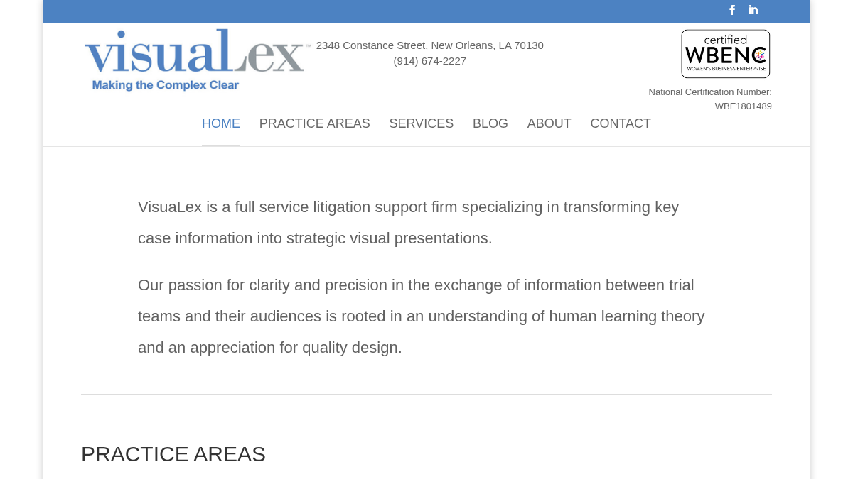 visualexllc.com 官网首页截图