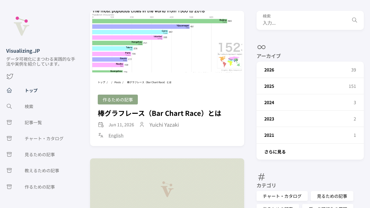 visualizing.jp 官网首页截图