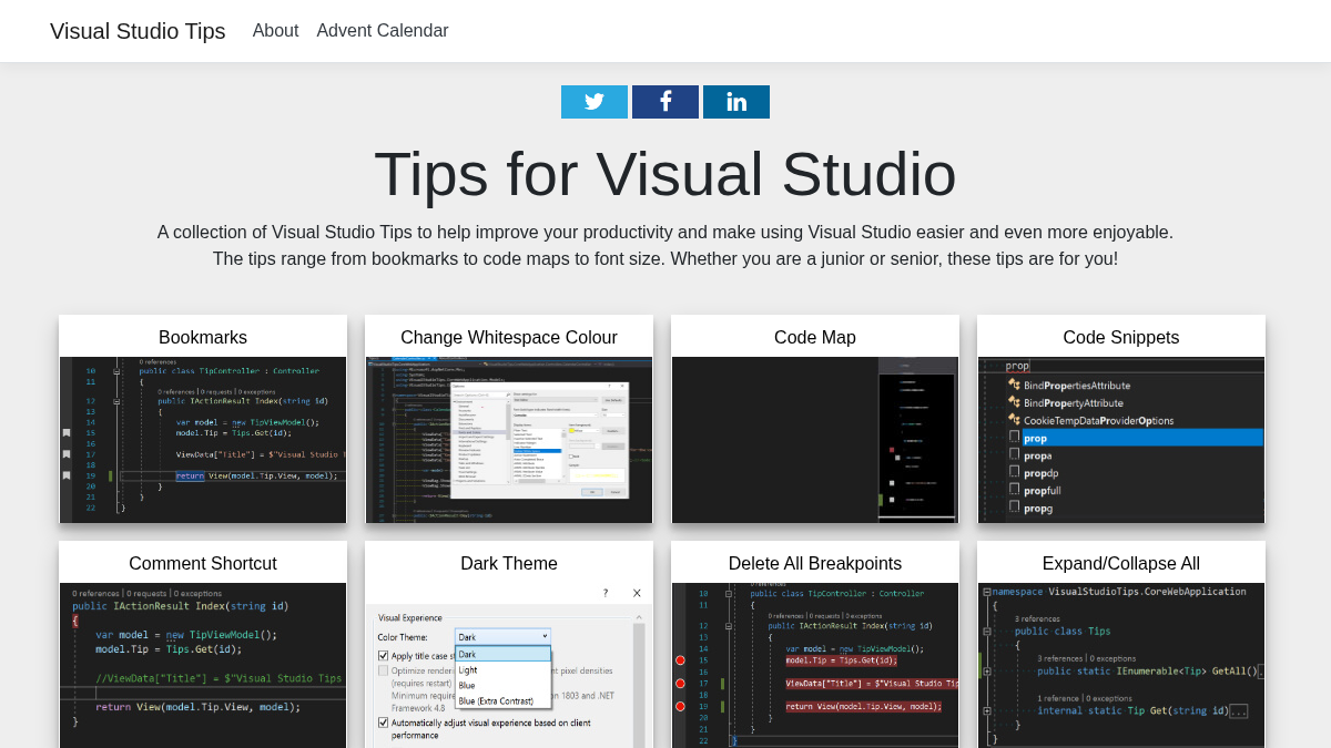 visualstudiotips.co.uk 官网首页截图
