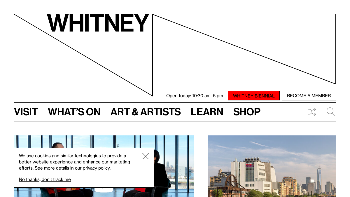 whitney.org 官网首页截图