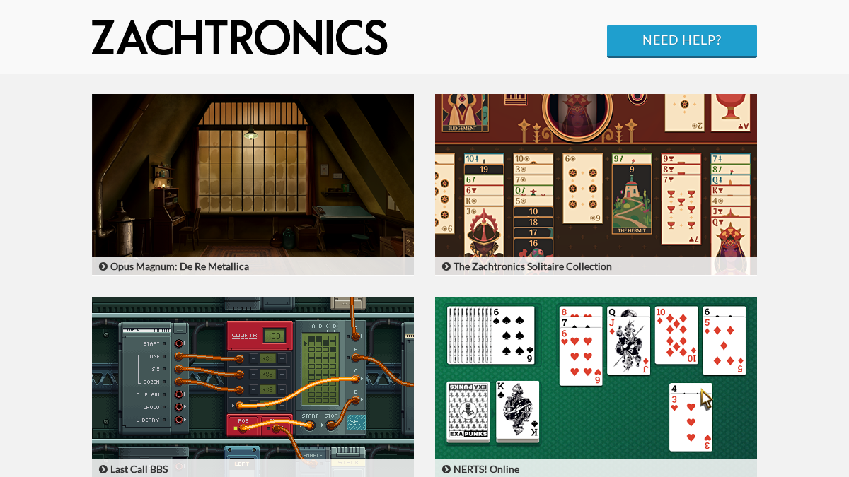 zachtronics.com 官网首页截图