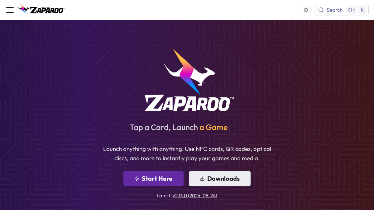 zaparoo.org 官网首页截图